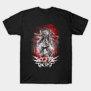 Summertime Slaughter - Black, White and Red all over, Band: Set Fire to the Sky T-Shirt